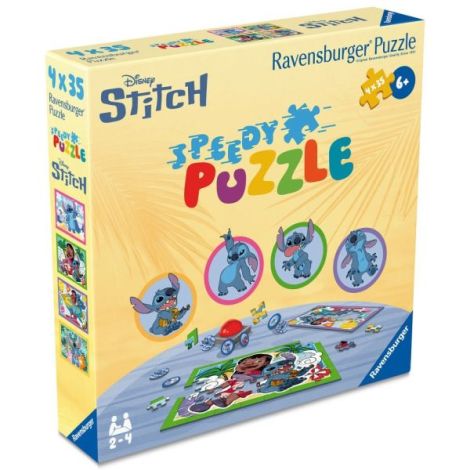 Ravensburger - Puzzle interactiv cu buton sonor pentru testarea rapiditatii Disney Stitch 4x35 piese - imagine 7